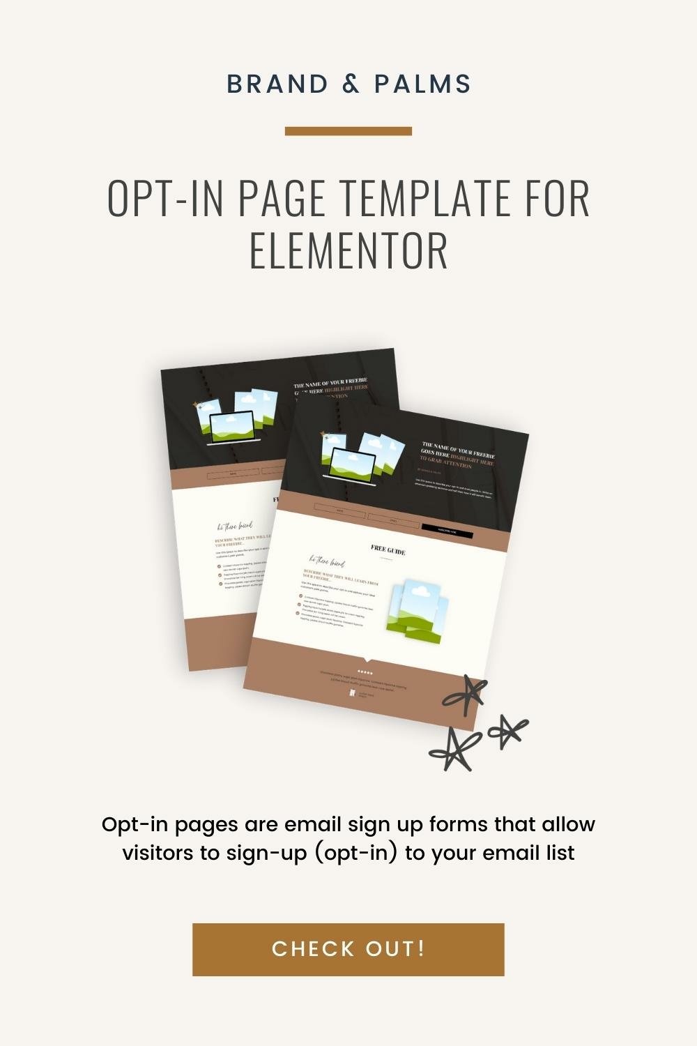 Opt-In Page Template For Elementor