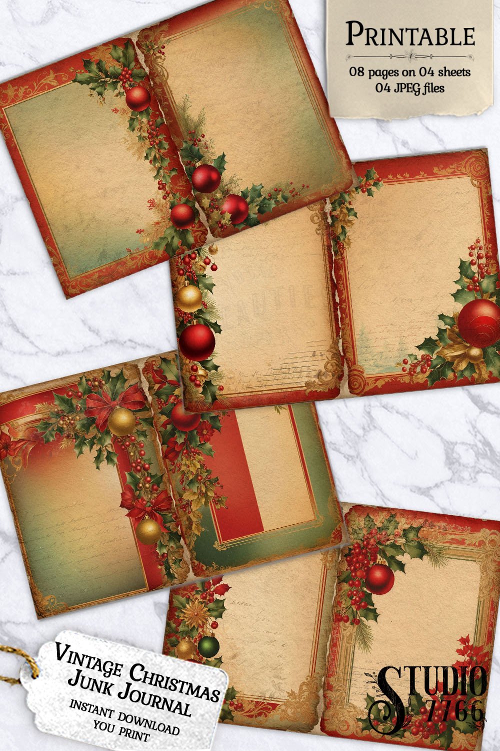Vintage Christmas Junk Journal Pages (2959324)