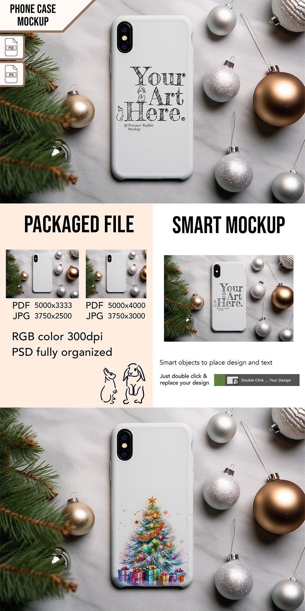 Phone Case Smart Mockup PSD & JPG Template Graphic (2782709)