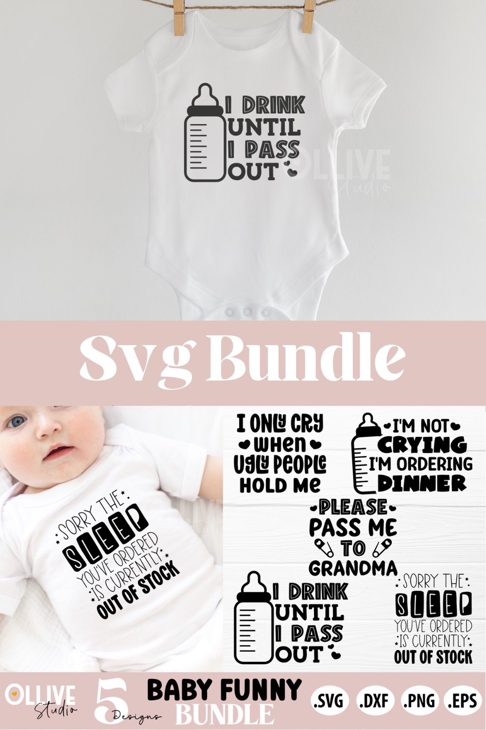 Baby Quotes SVG Bundle | Funny Baby SVG