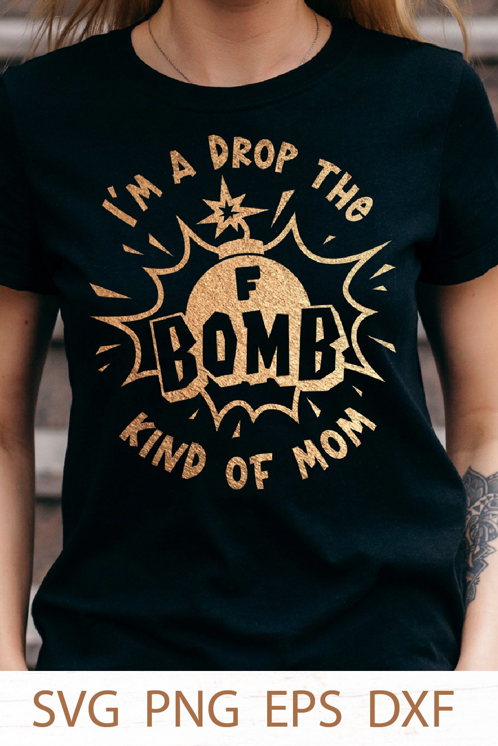 Sarcastic mom svg quote: I'm a Drop the F-Bomb Kind of Mom