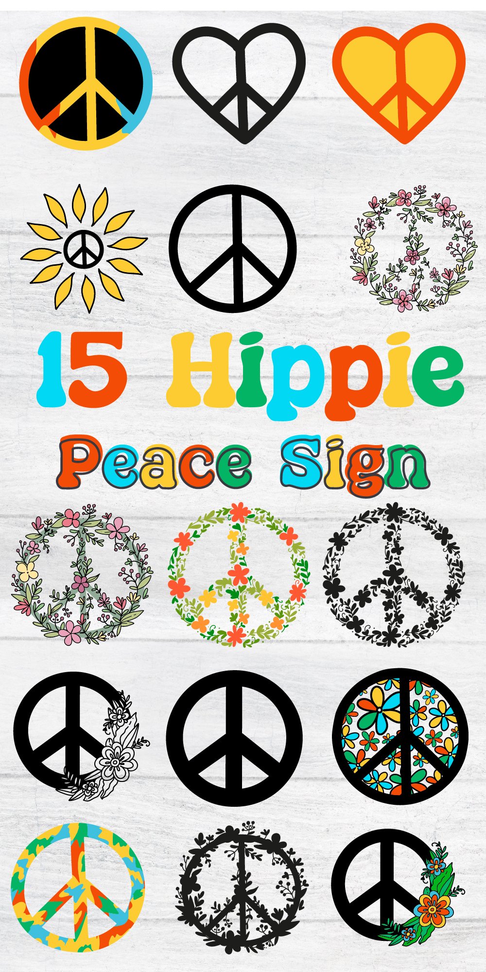 Tie Dye Hippie Peace Sign Hippy Tapestry Wall Hanging - RoyalFurnish.com, image size:1000x2000