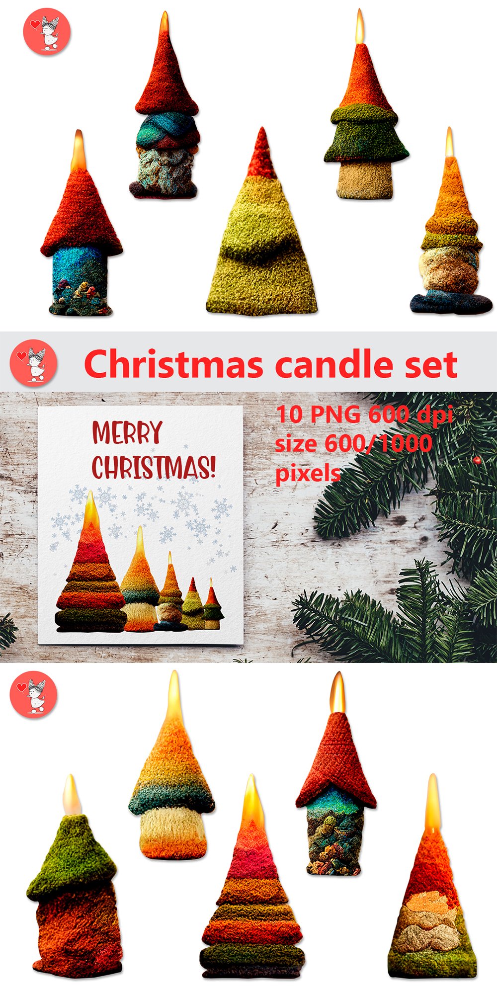 Christmas Candle Set
