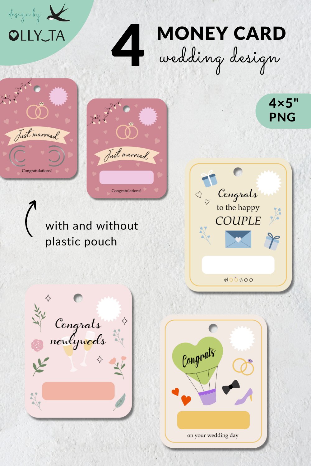 Wedding Money Card Bundle PNG| Money Holder Printable