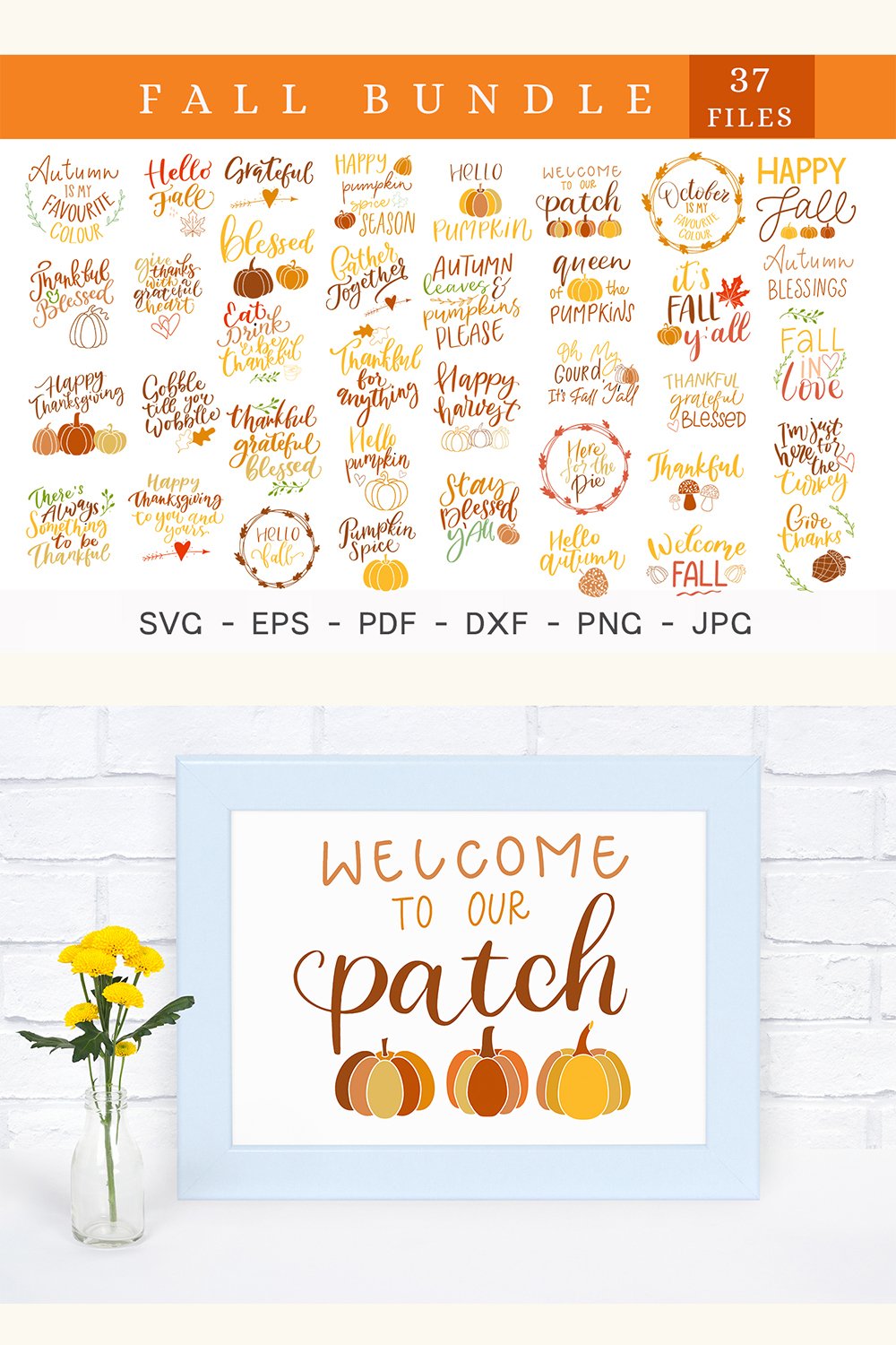 Hello Fall svg, Fall sign SVG bundle