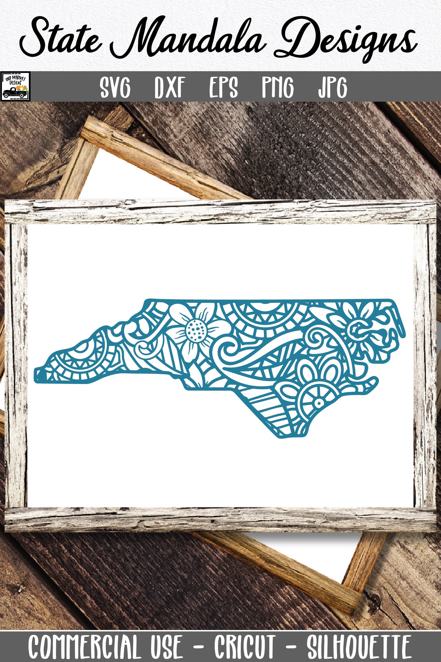 North Carolina SVG File North Carolina State Mandala SVG