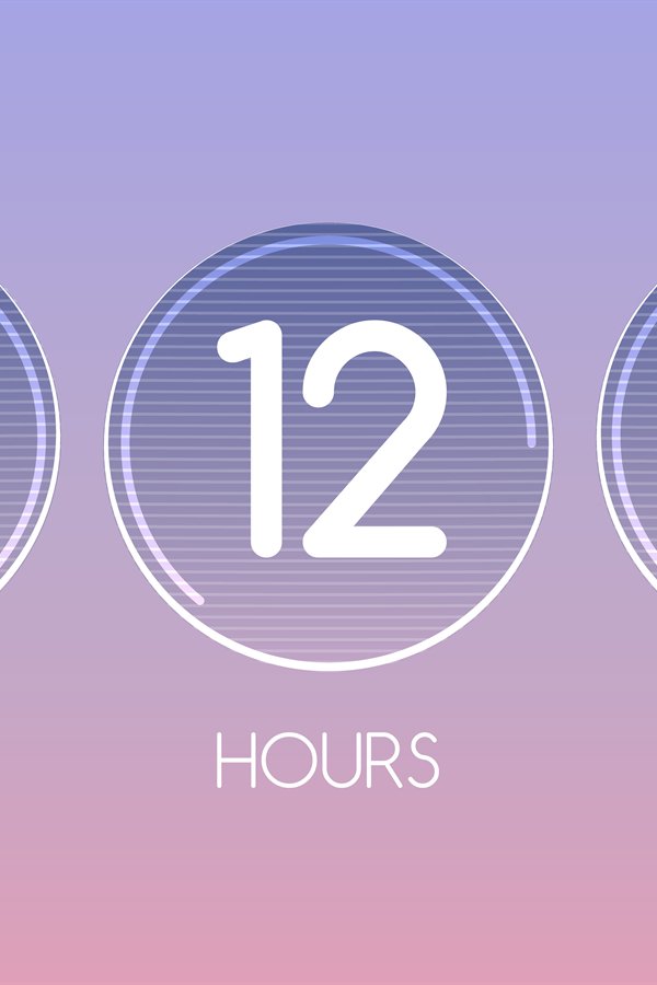 Digital round countdown numbers panel