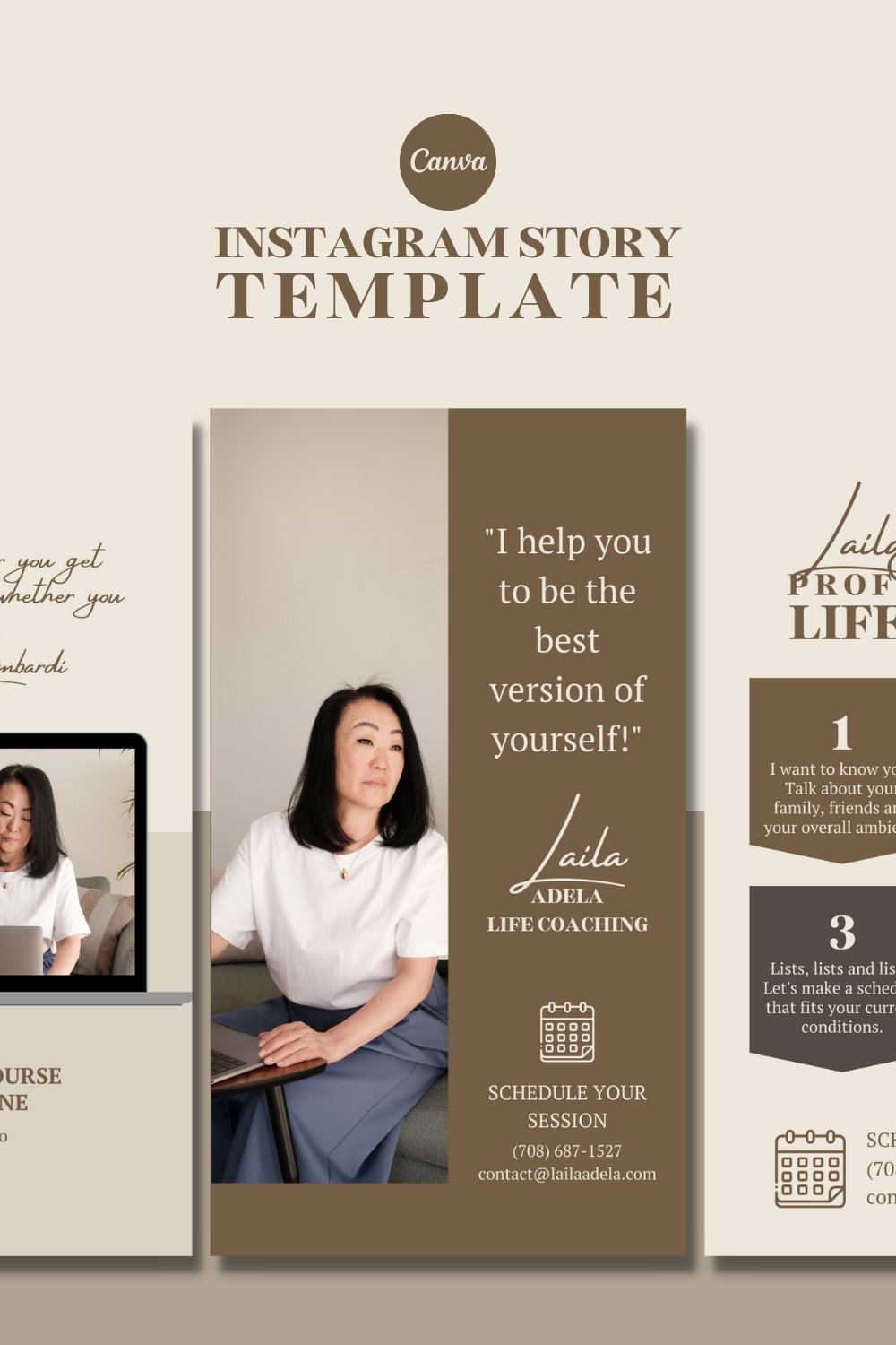 BUSINESS COACH INSTAGRAM STORY CANVA TEMPLATE