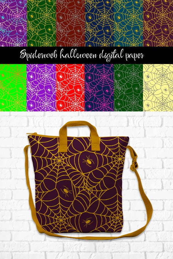 Halloween digital paper spiderweb, Halloween sublimation