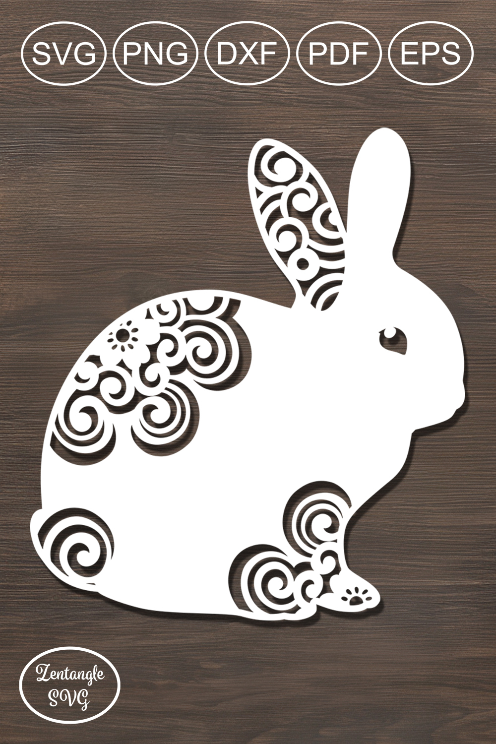 Paper Cutting Rabbit Pattern Bunny papercut, paper cutting template, laser cut (5478087)