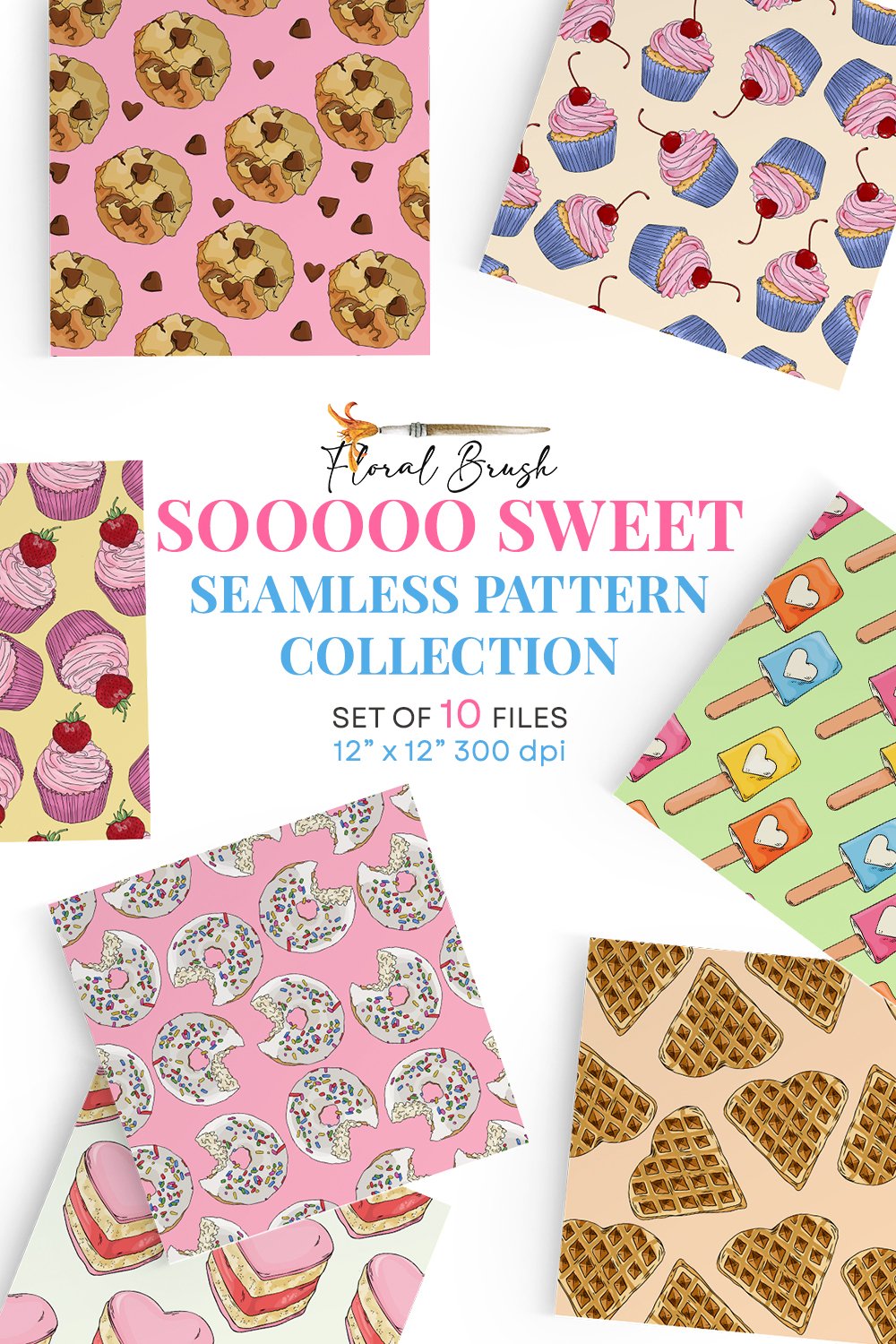 So Sweet Seamless Pattern Collection: JPG PNG EPS