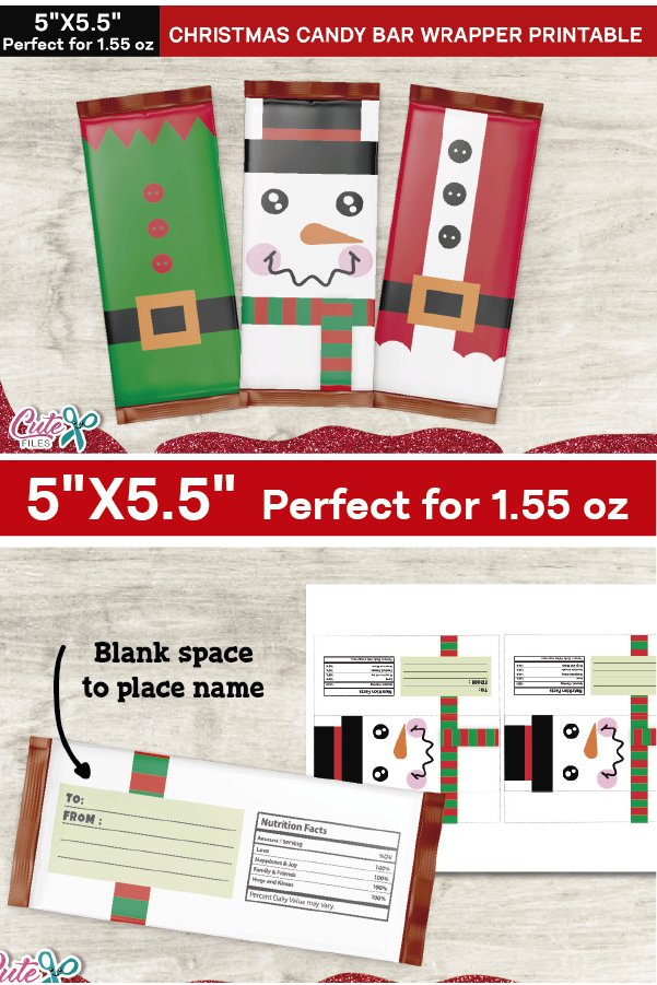 Snowman christmas candy wrapper Printable for (1040868)