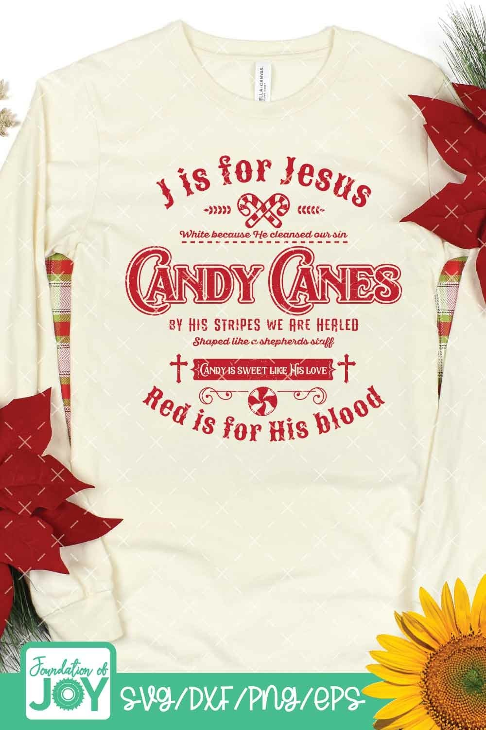 The legend of the candy cane, Religious Christmas svg