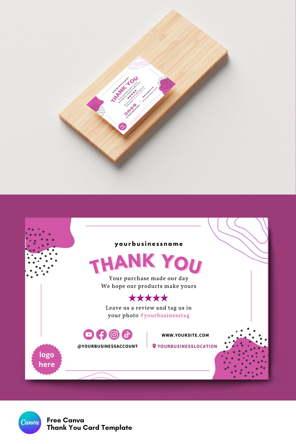 Thank You Card for Small Business | Canva Template