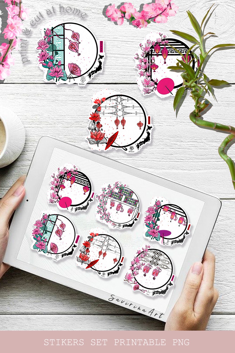 Japanes Stickers set Printable. Sticker PNG (2847282)