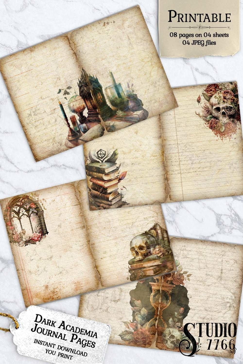 Dark Academia Junk Journal Pages 2589066