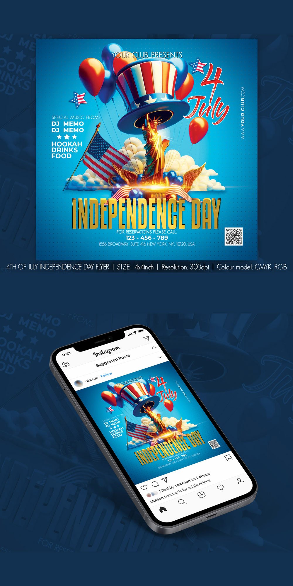 4th Of July Independence Day Flyer