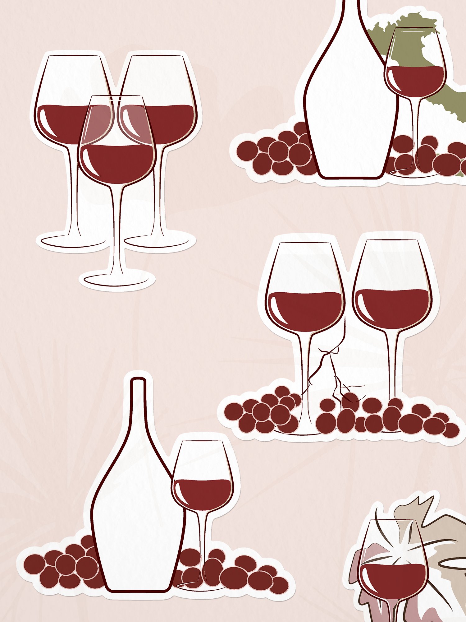 Wine sticker collection