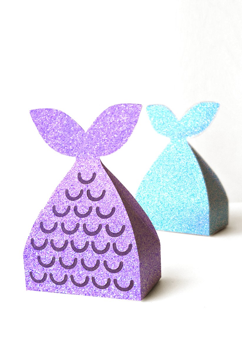 Mermaid Tail Gift Box SVG Design