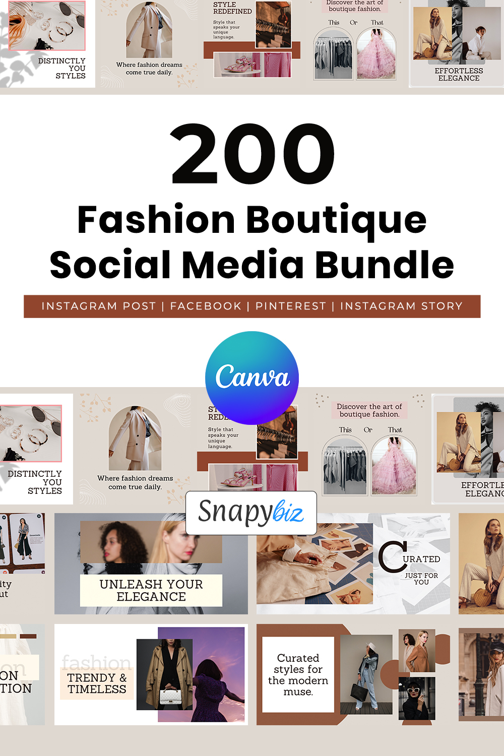 Fashion Boutique Canva Social Media Marketing Templates