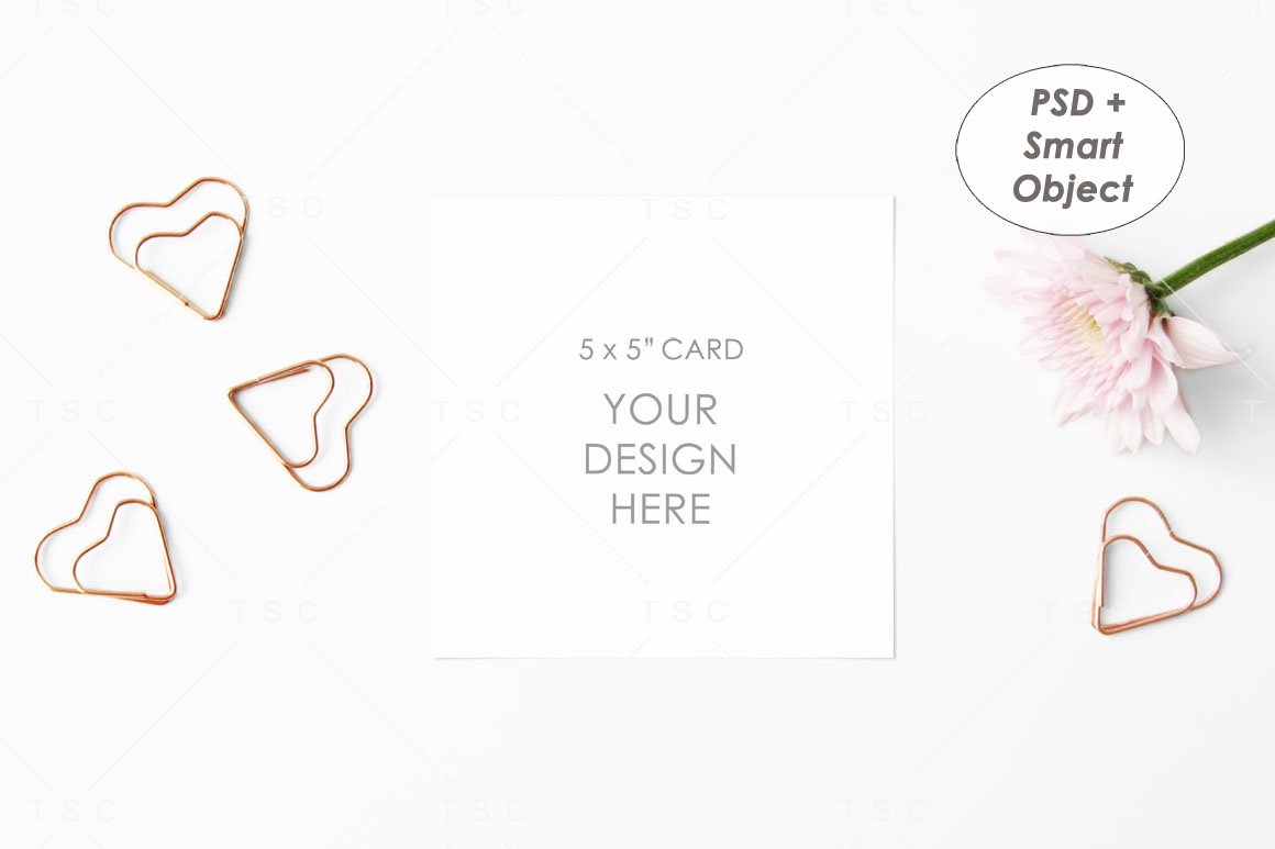 5" x 5" Card Mockup / Square Card / Invitation (1144940)