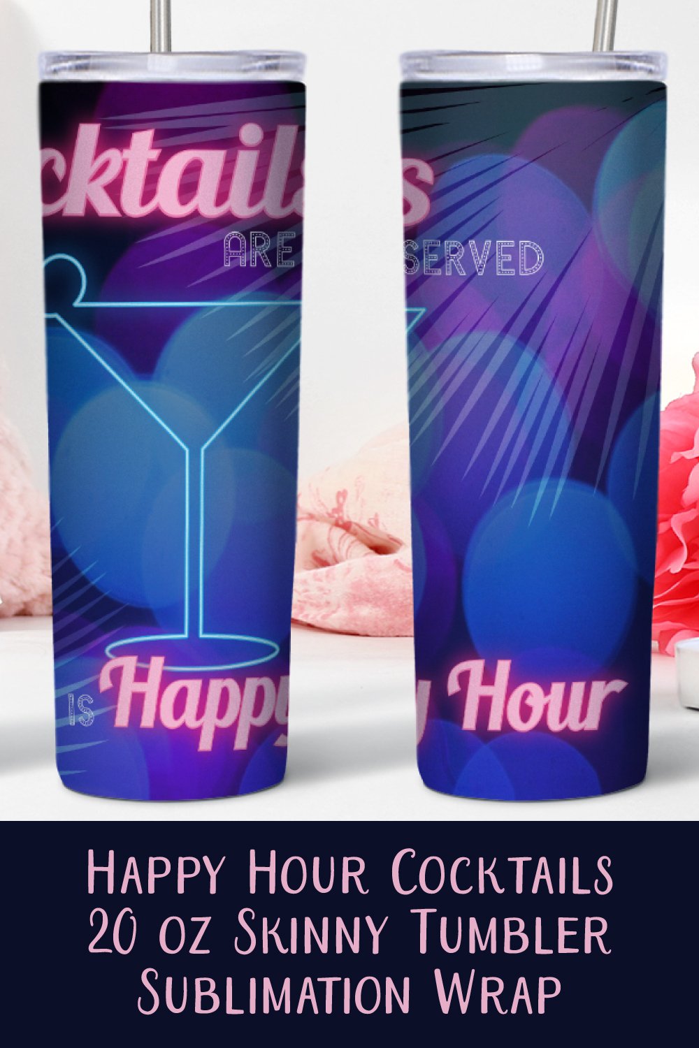 Summer Sublimation Tumbler Cocktail Tumbler Sublimation