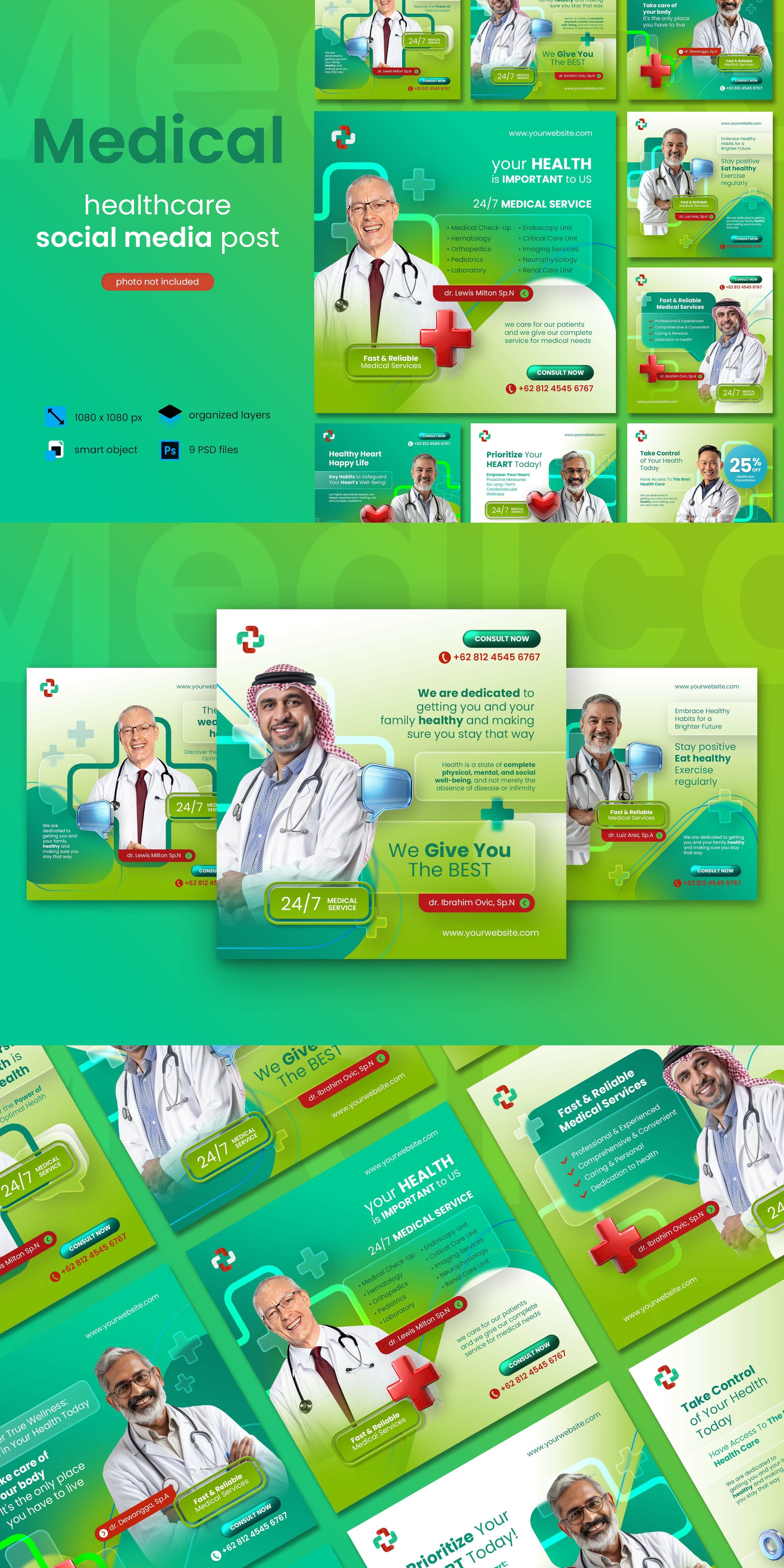 Elegant Medical Healthcare Social Media Banner Design