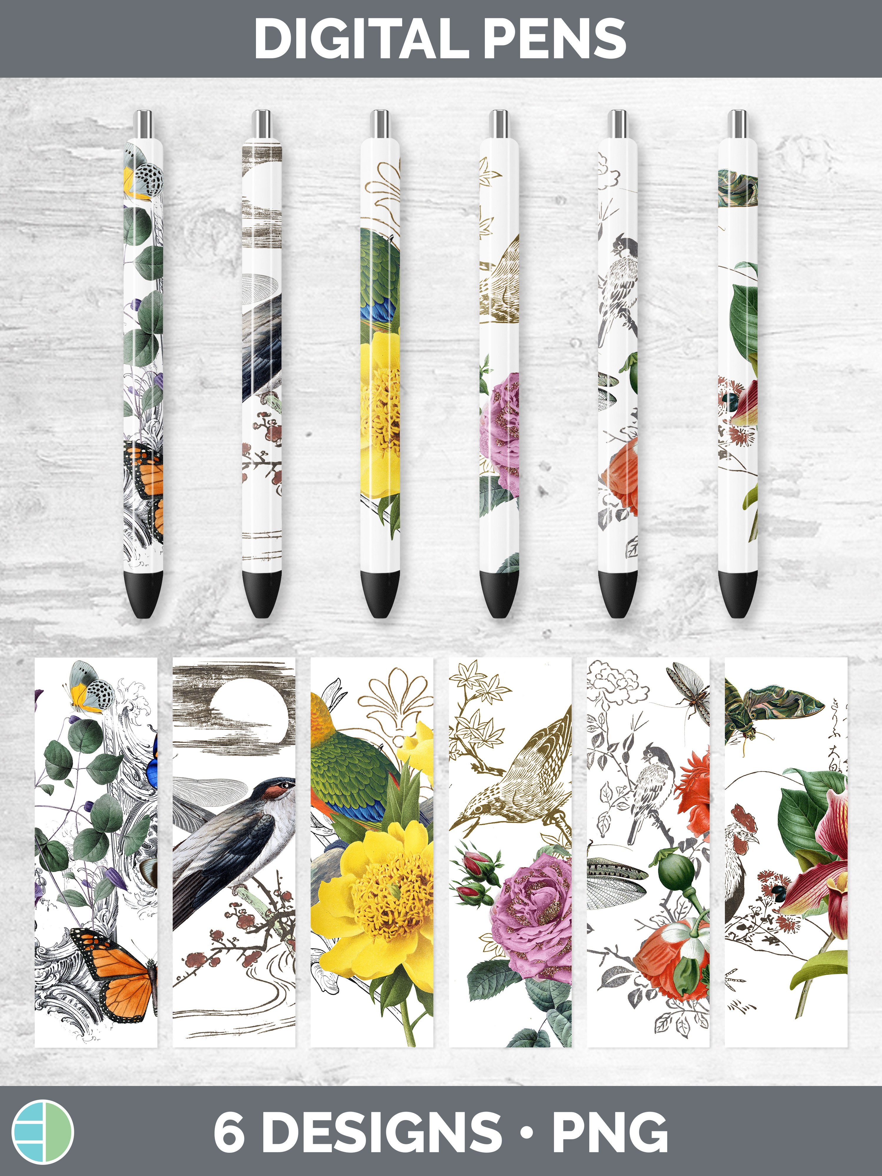 Vintage Pen Wraps | Epoxy Sublimation Bundle