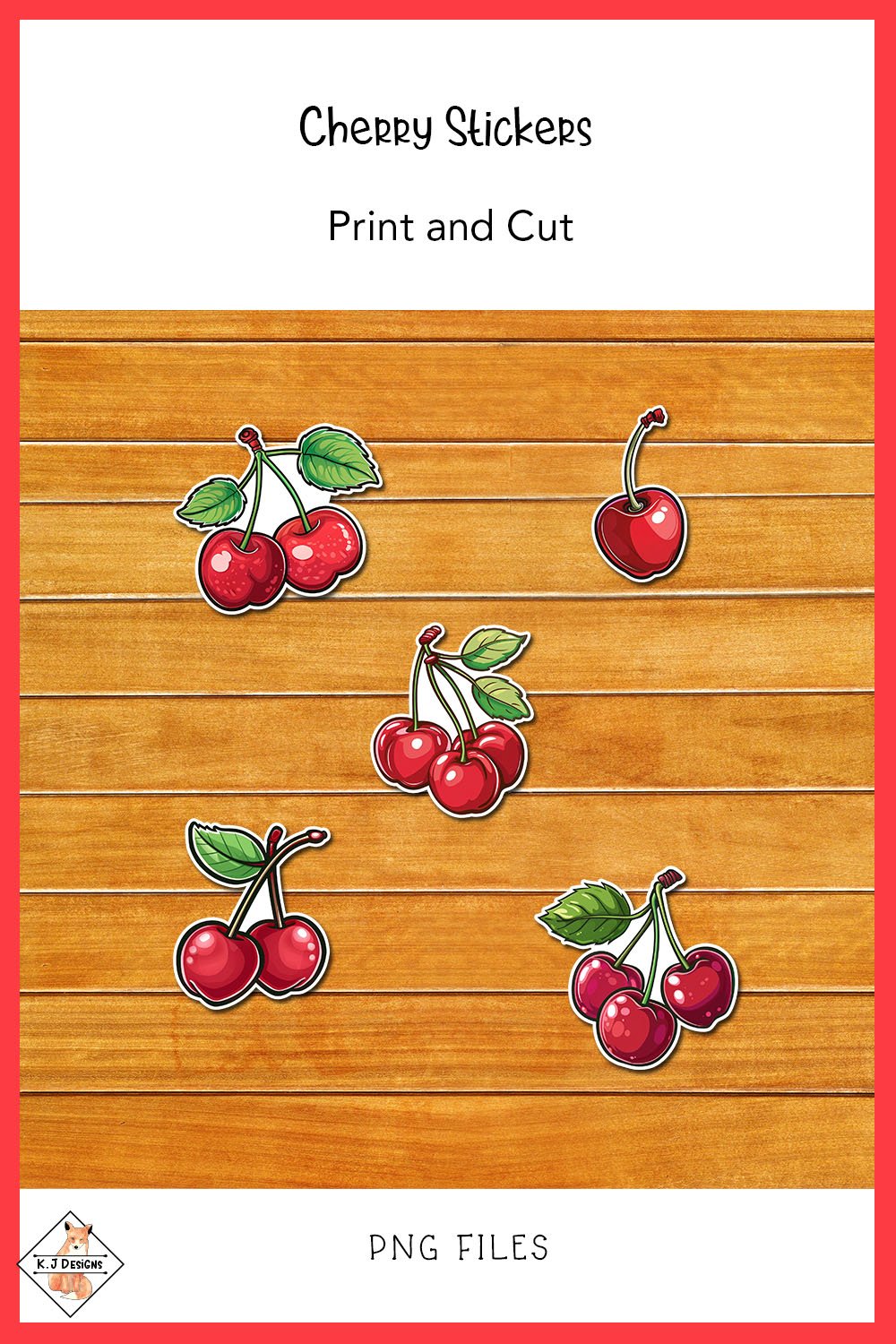 Cherry Stickers | Print and Cut