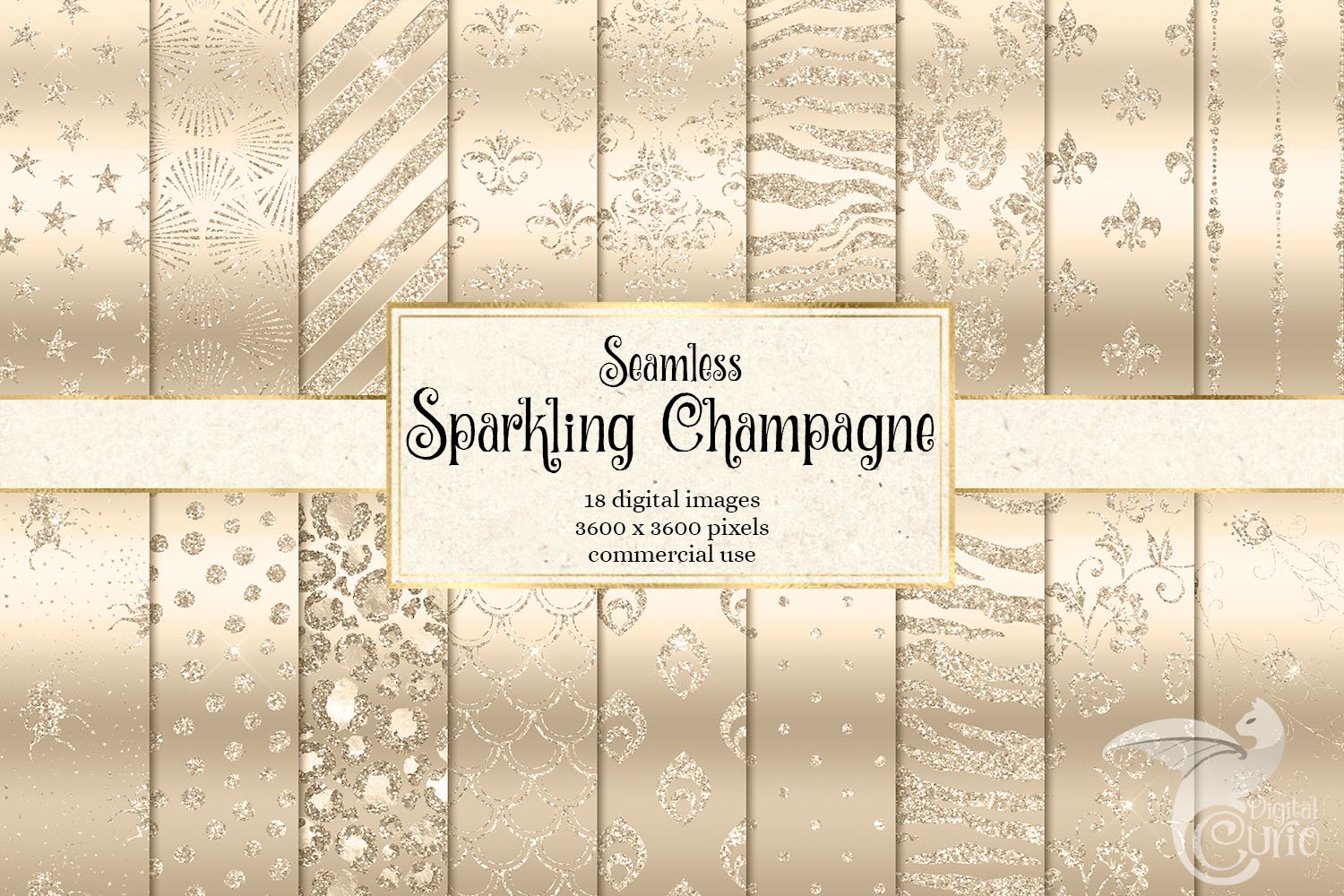 Sparkling Champagne Digital Paper