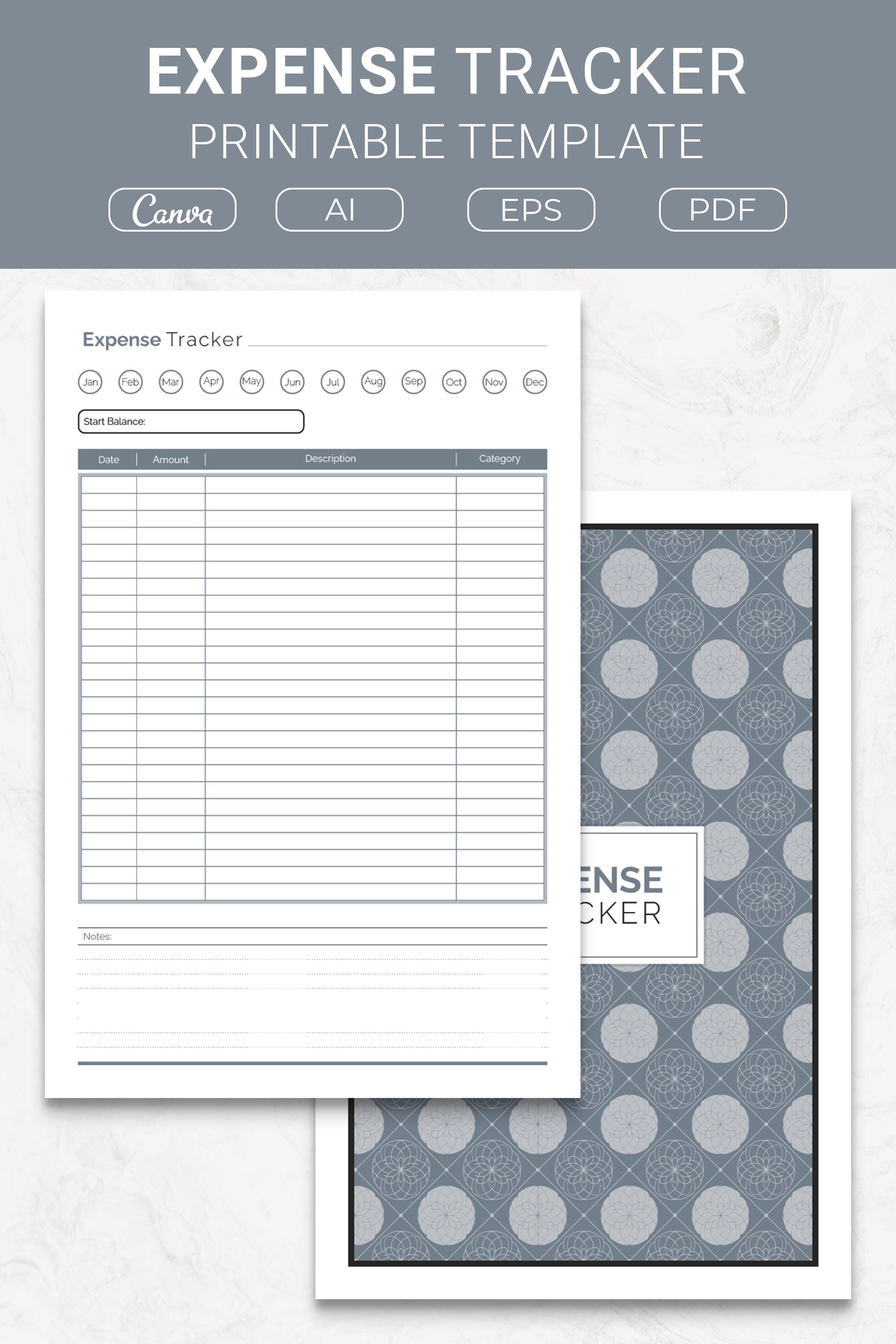 Expense Tracker Printable Template (2620994)