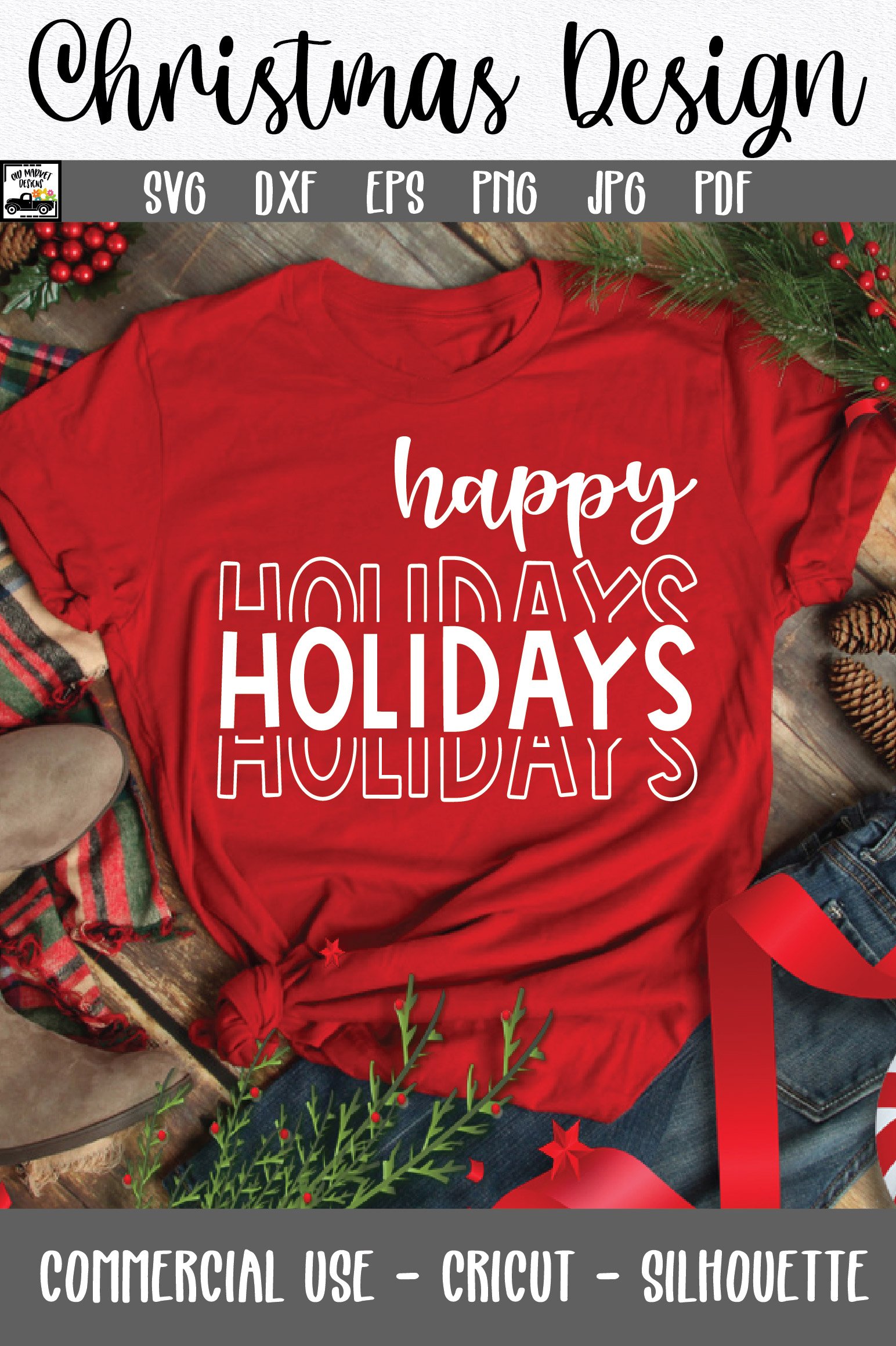 Happy Holidays SVG File