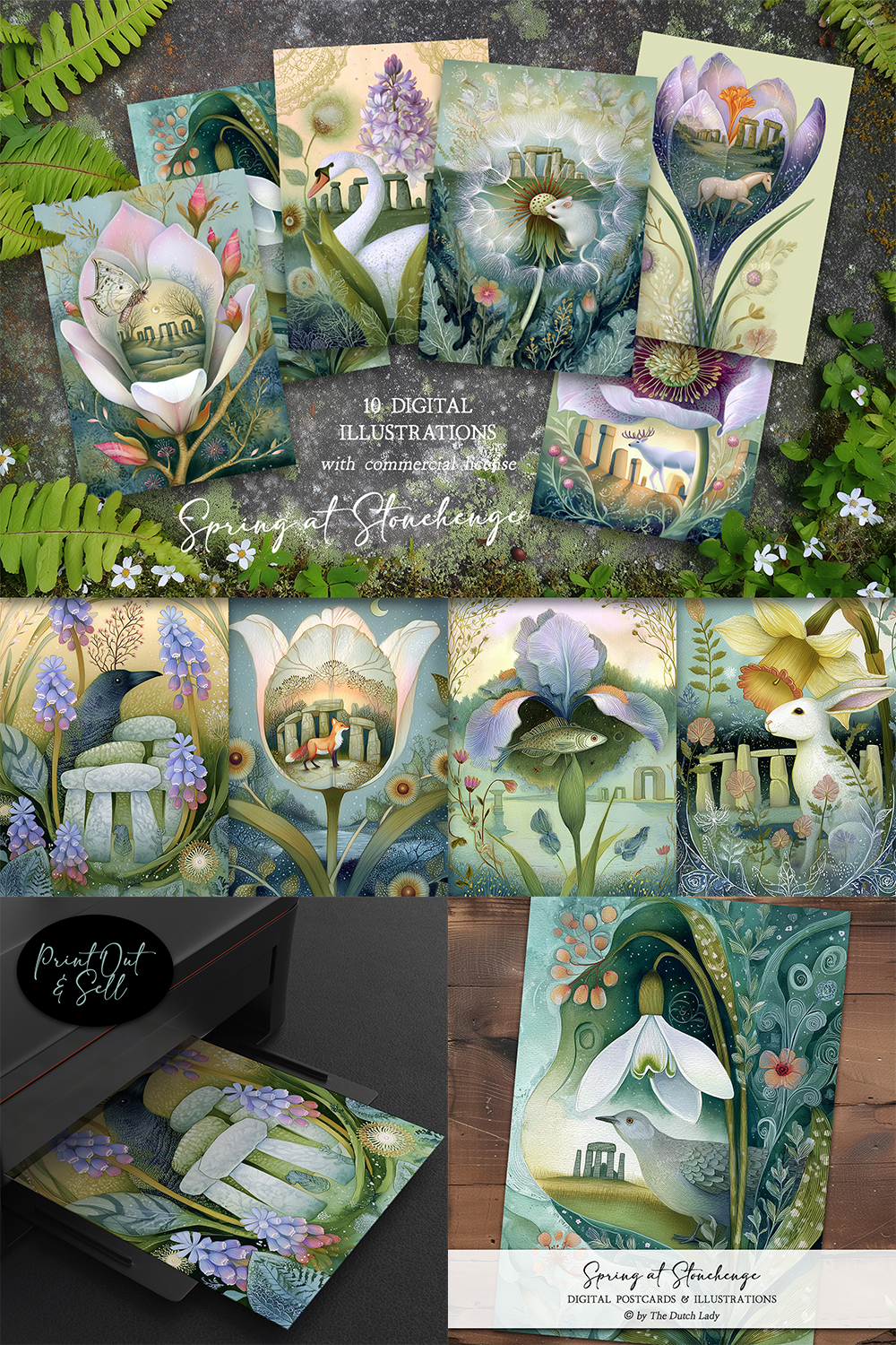 Spring at Stonehenge Postcard Set