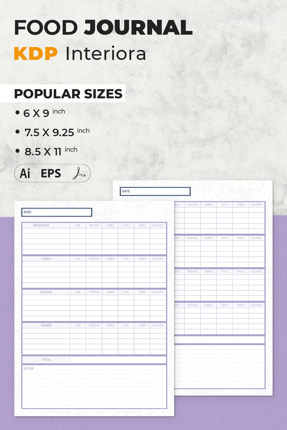 Food Journal | KDP Interior Template (2109002)