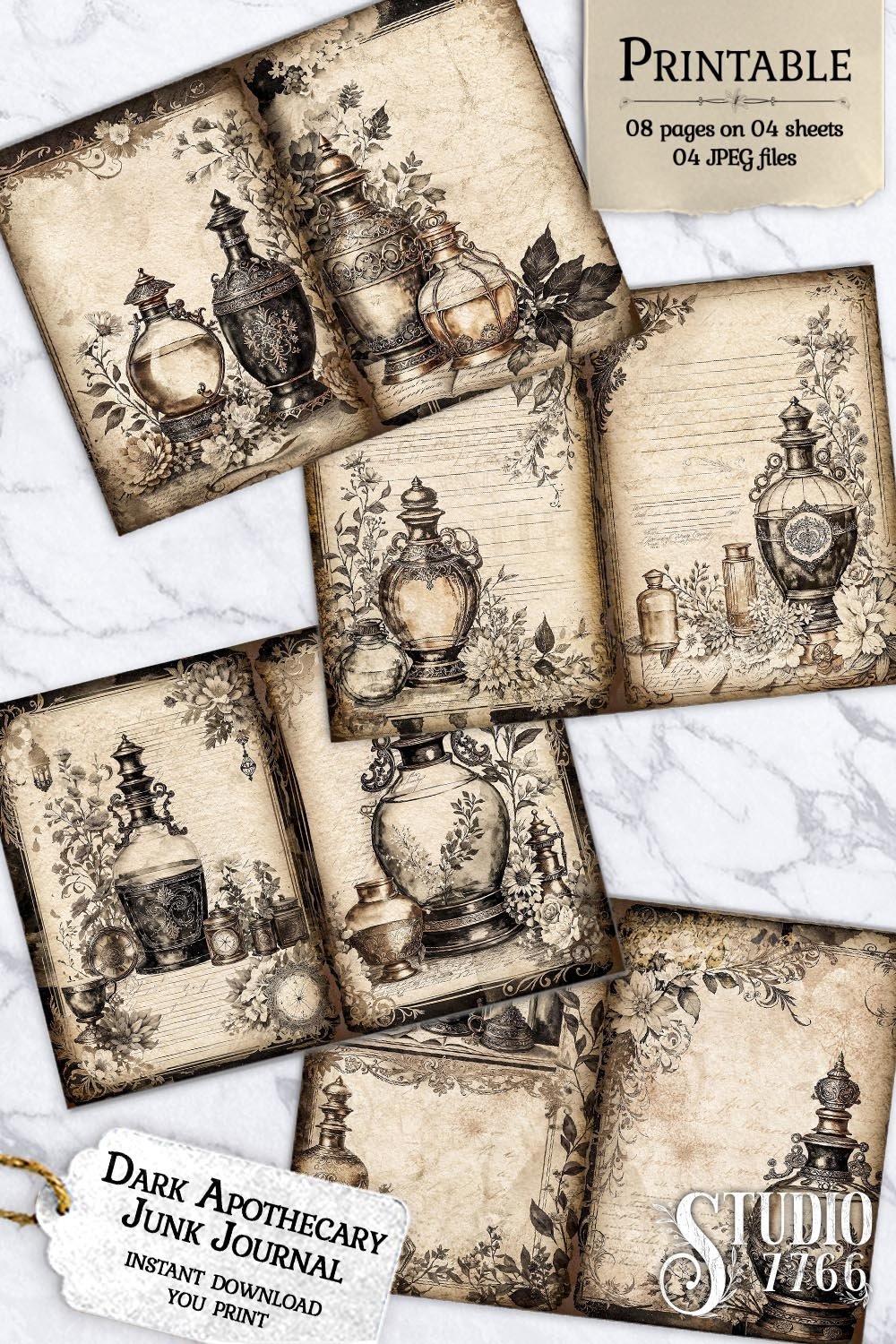 Dark Apothecary Junk Journal Pages
