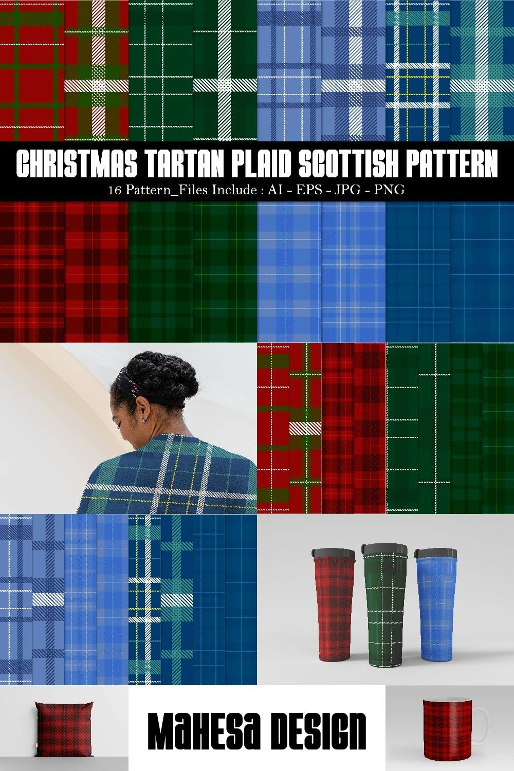 Scottish Tartan Newman Modern Clan Crewneck Sweatshirt Plaid Style