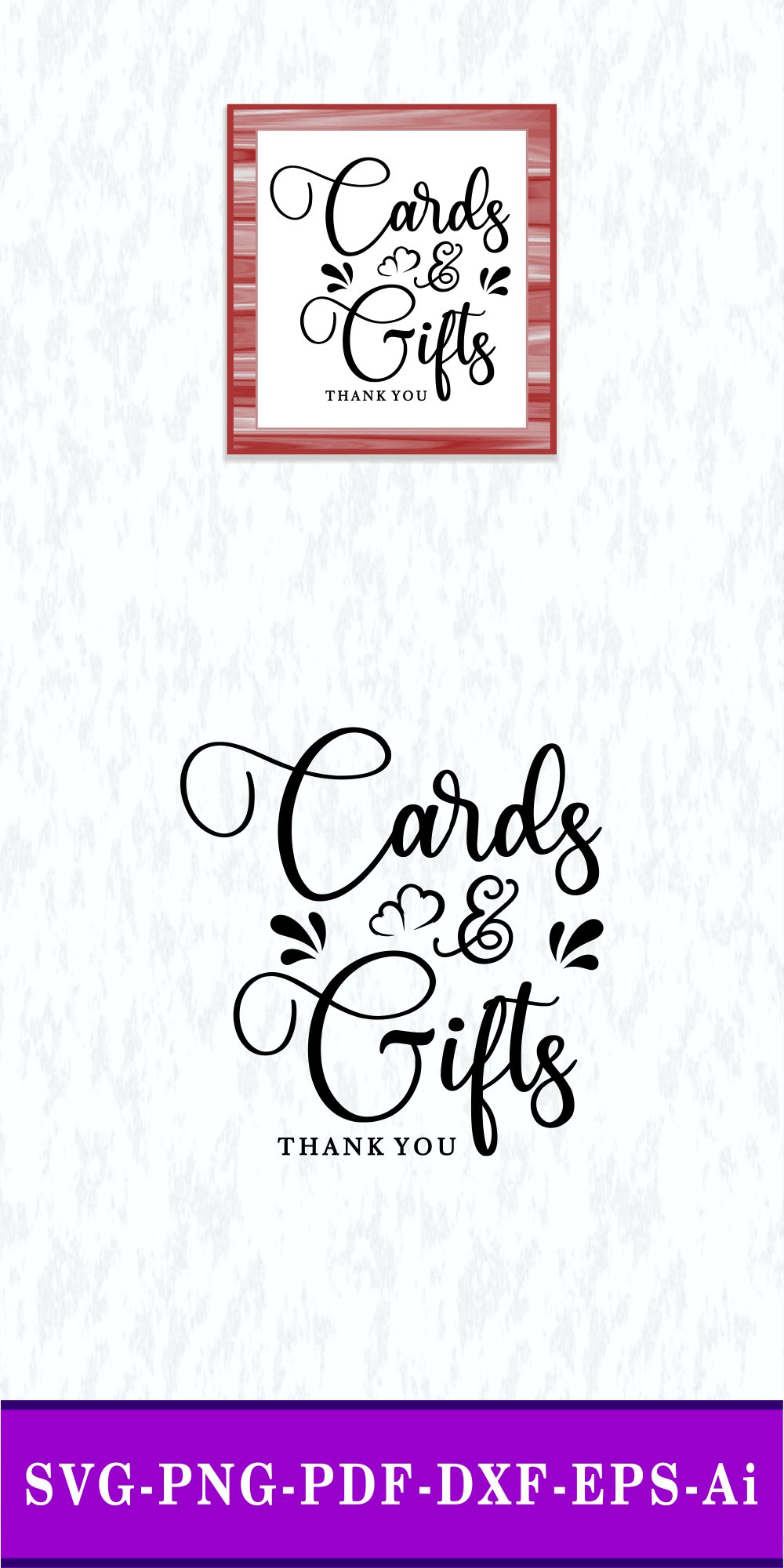 Cards & Gifts SVG Wedding Sign SVG File