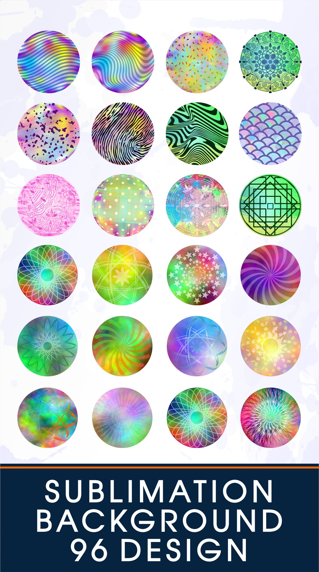 Round Backgrounds Sublimation , Round Keychain Png Bundle