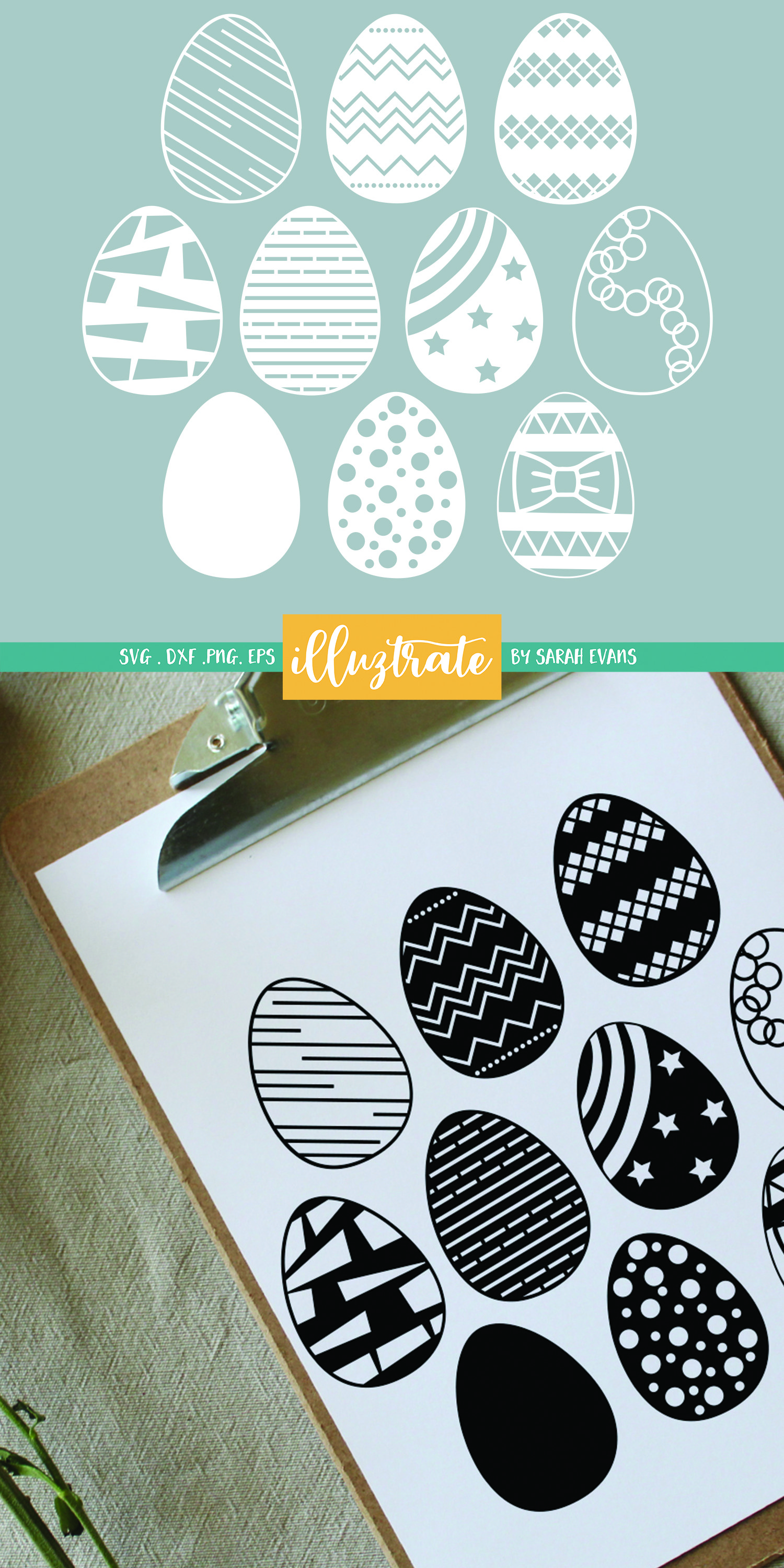 Easter Egg SVG Bundle | Easter egg Clipart | Paper Cutting