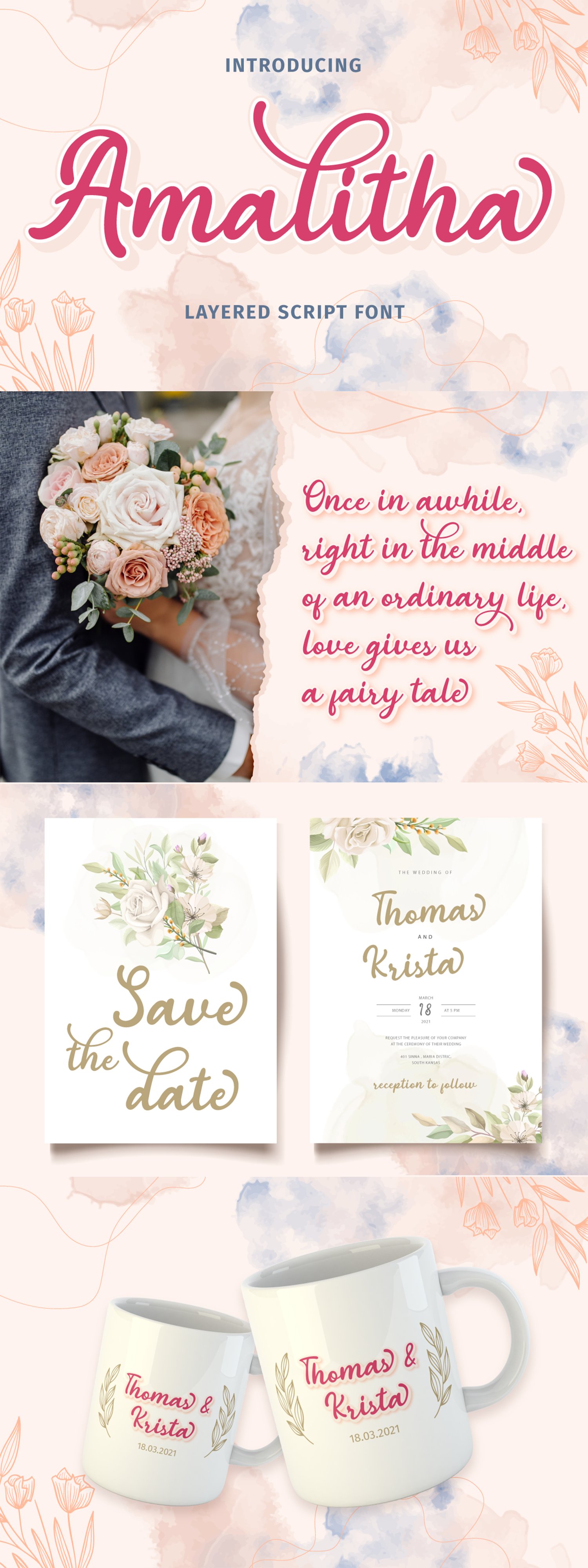 Amalitha - Layered Script Font (1238231)