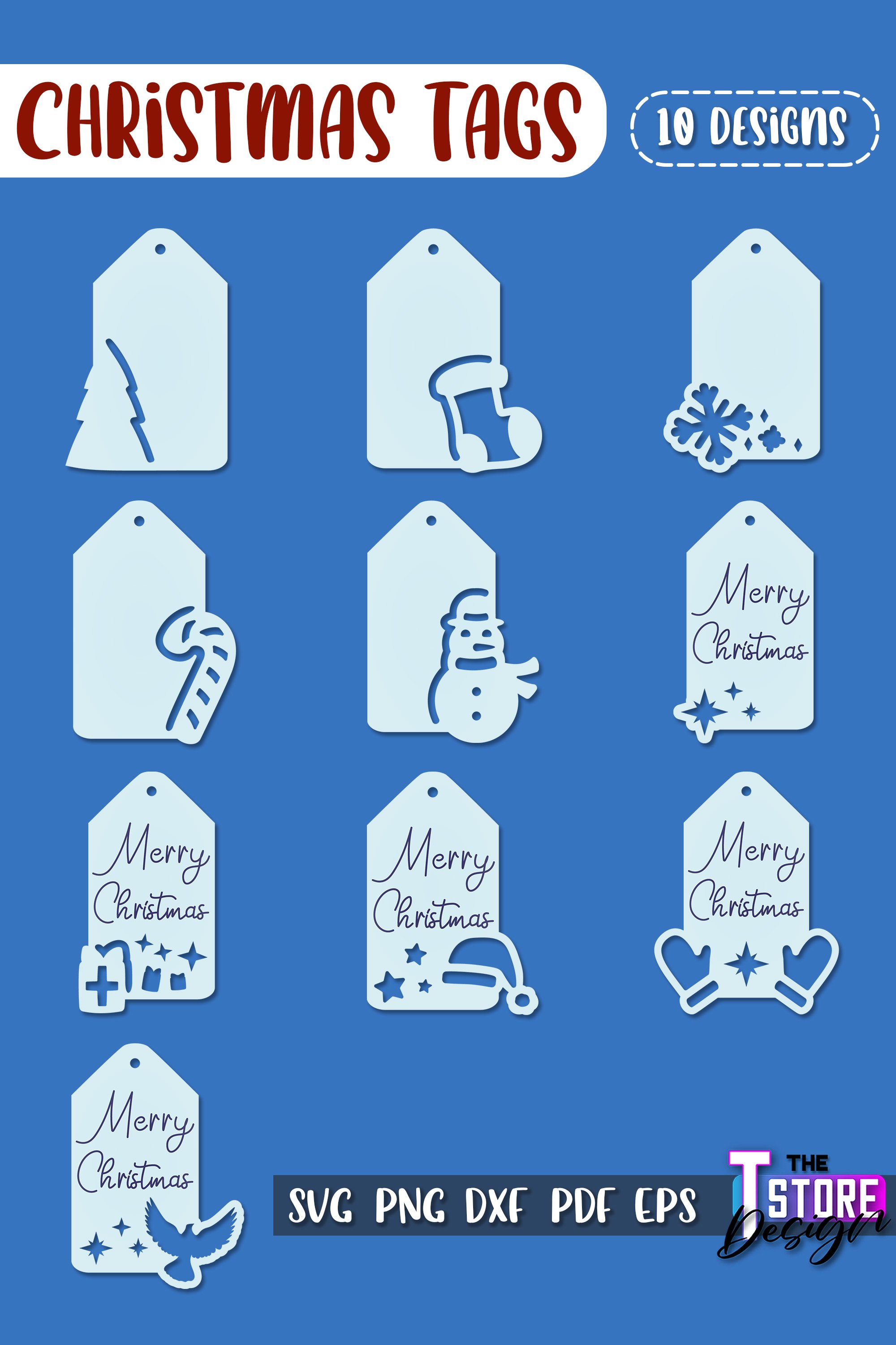 Christmas Tags SVG Design |Christmas Gift Decoration SVG
