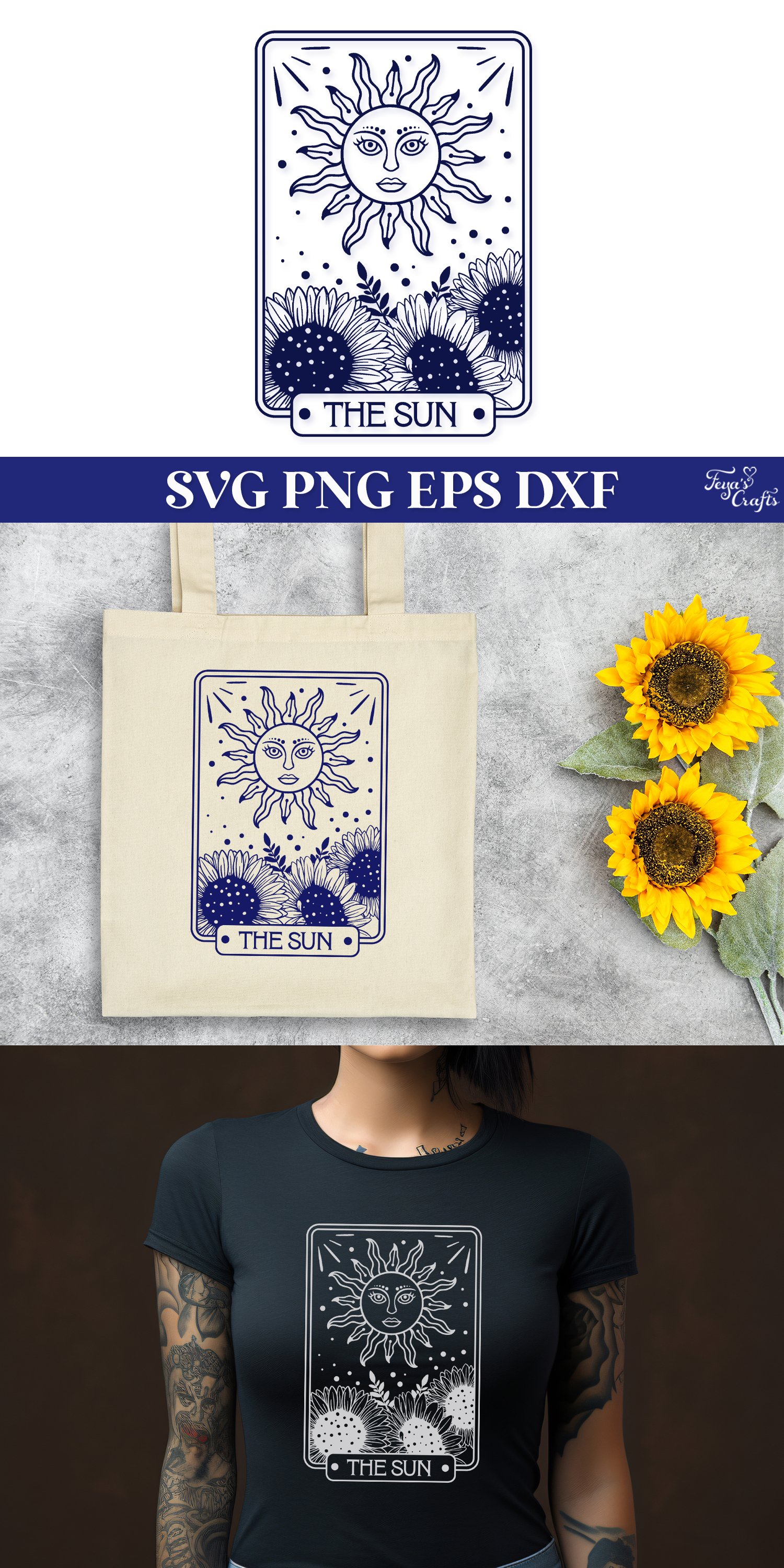 The Sun Tarot Card SVG