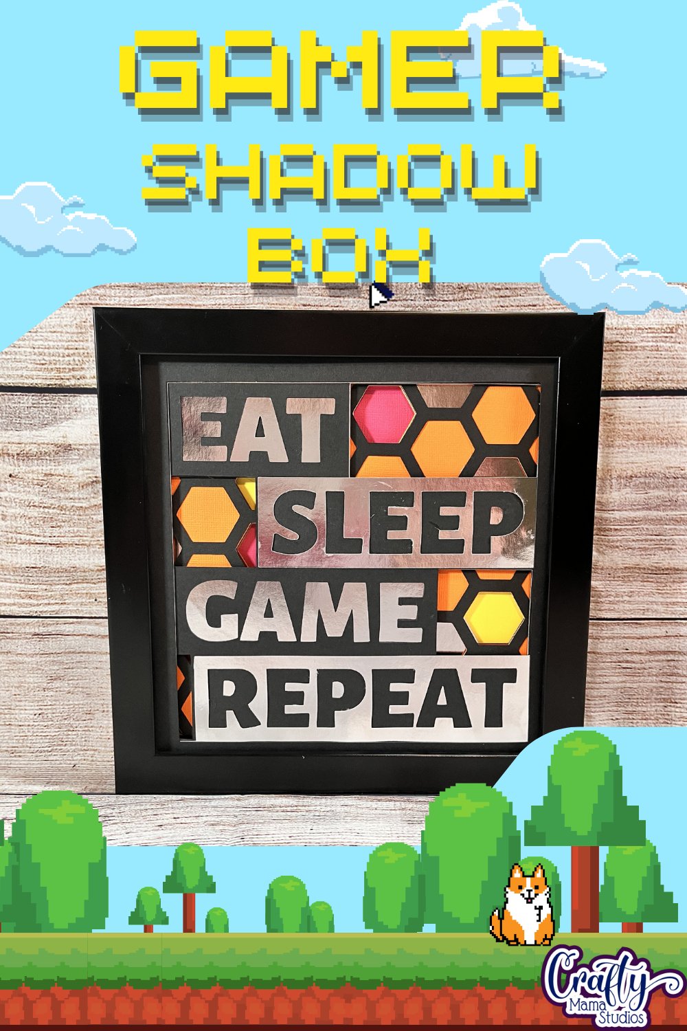 Gamer 3D Layered Shadow Box Svg, Video Game Quote Gift