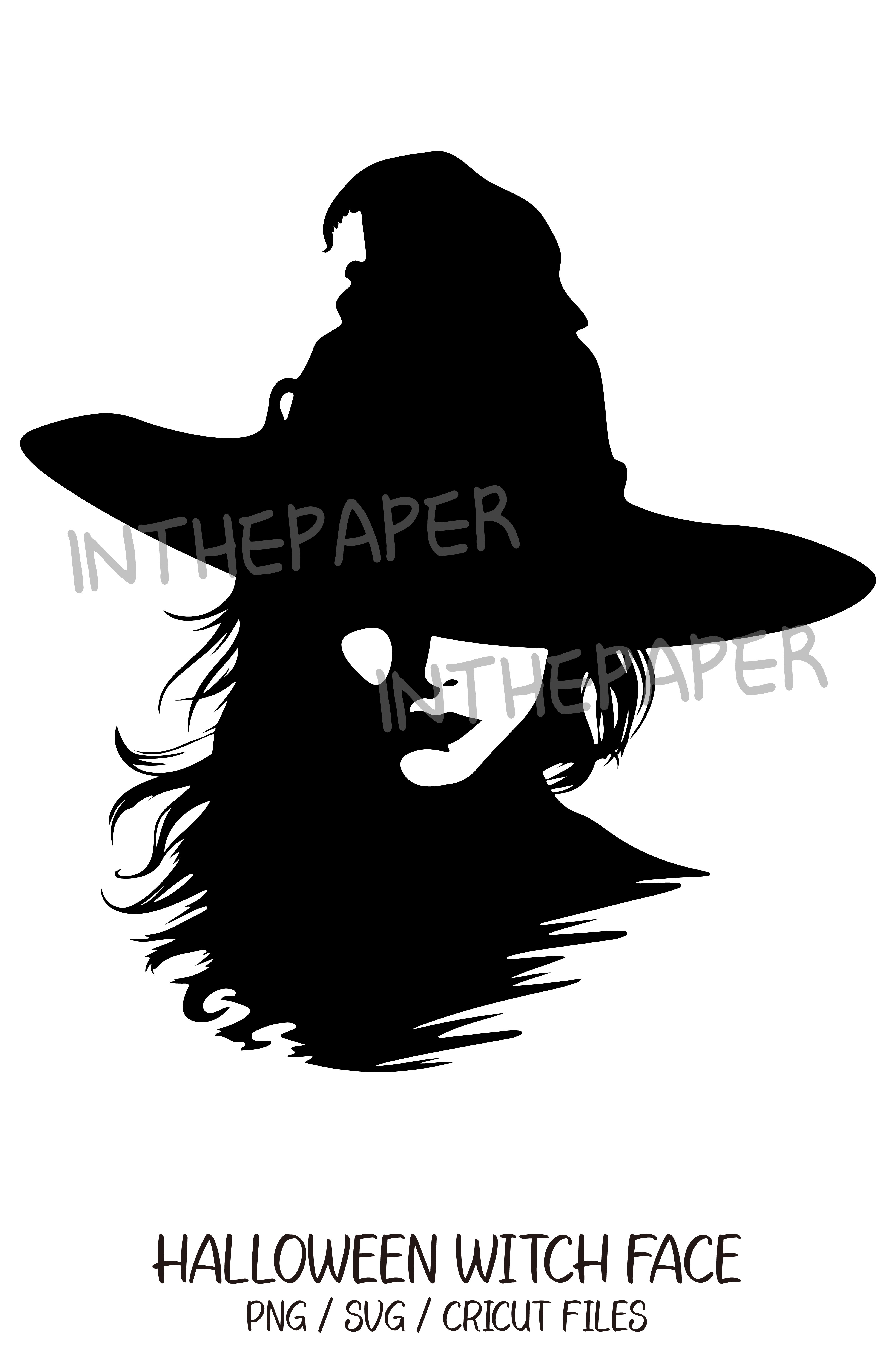 Halloween Witch Face SVG, PNG (2661423)