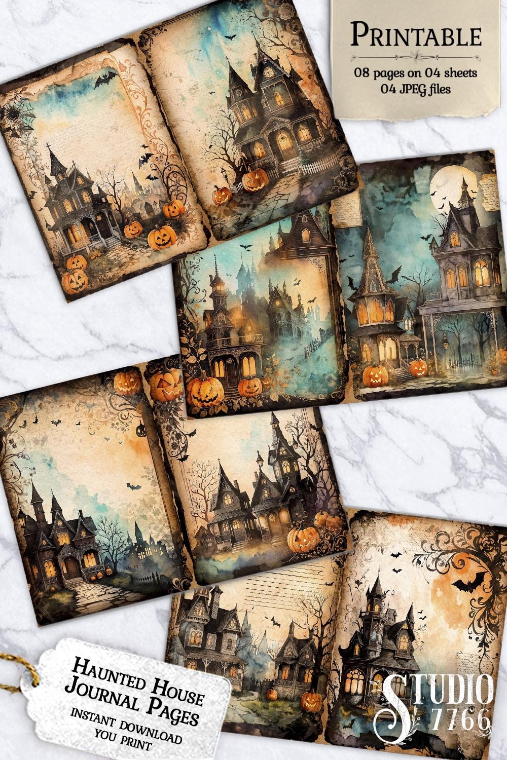 Haunted House Junk Journal Pages (2815657)