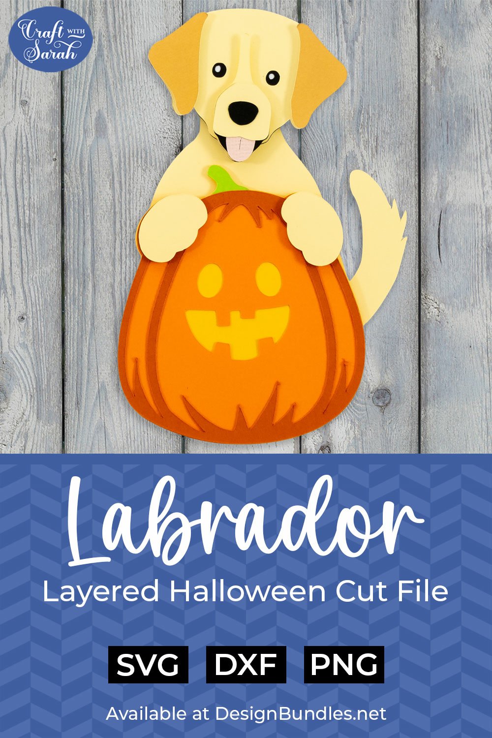 Halloween Labrador Retriever SVG, Layered Labrador & Pumpkin