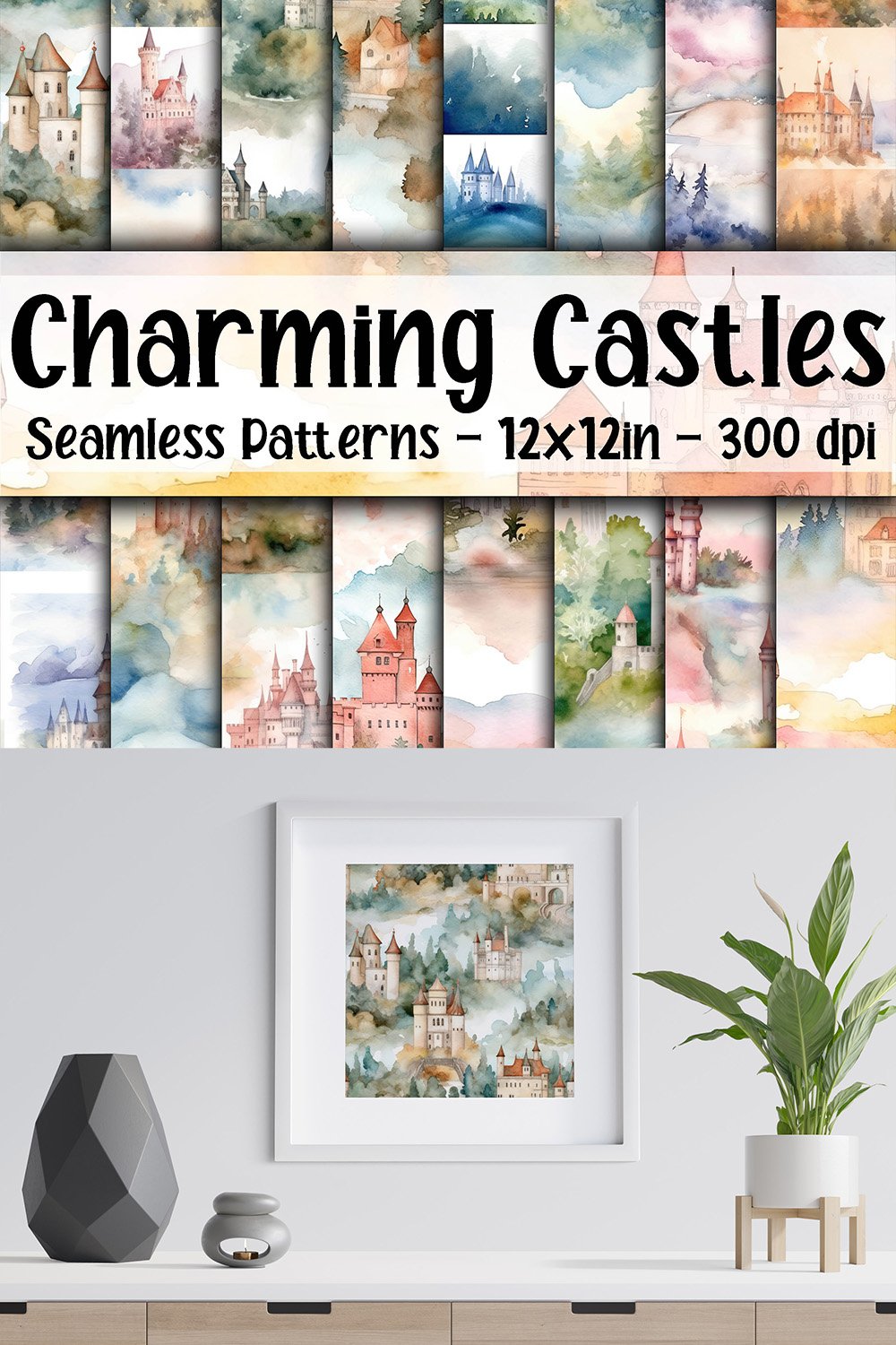 Charming Castles Seamless Digital Paper