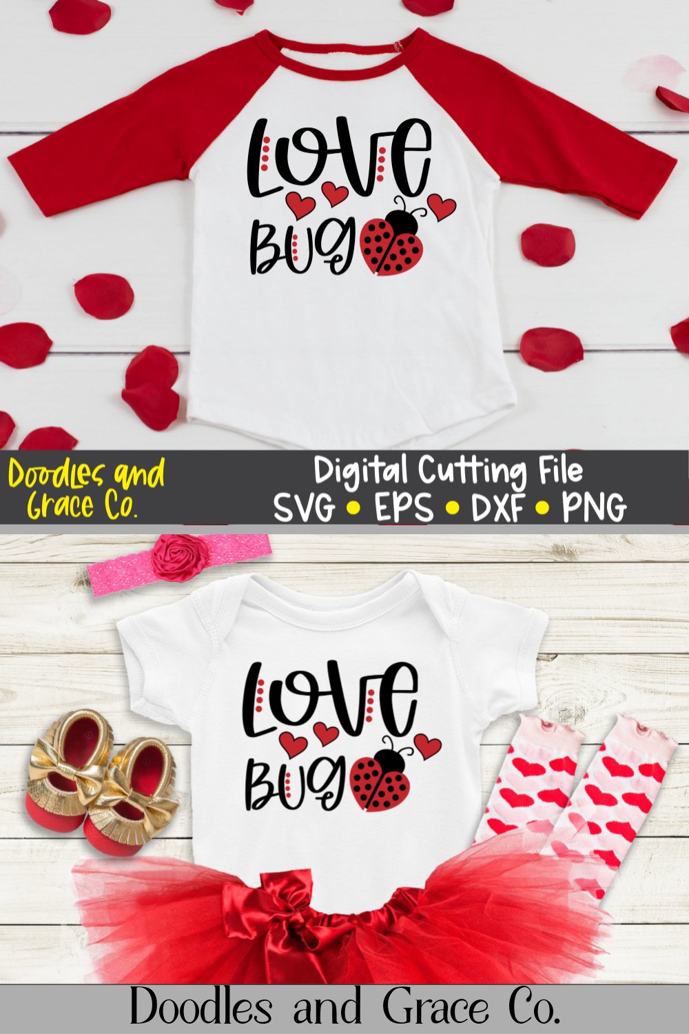 Love Bug SVG - Valentine's Day SVG - DXF - PNG - EPS