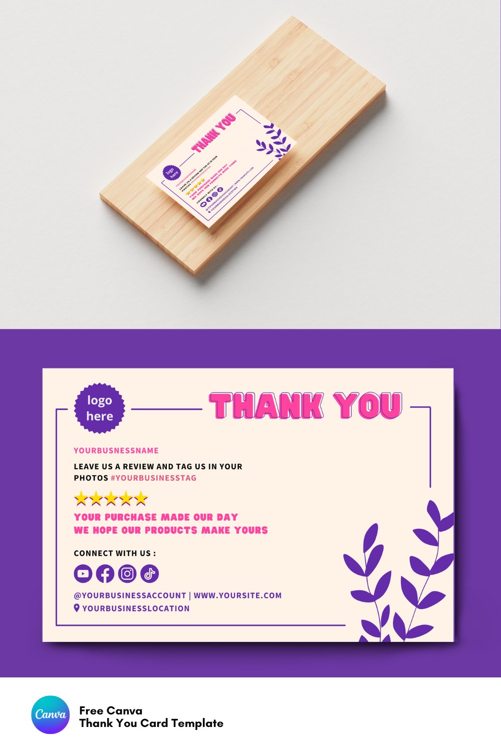 Thank You Card for Small Business | Canva Template