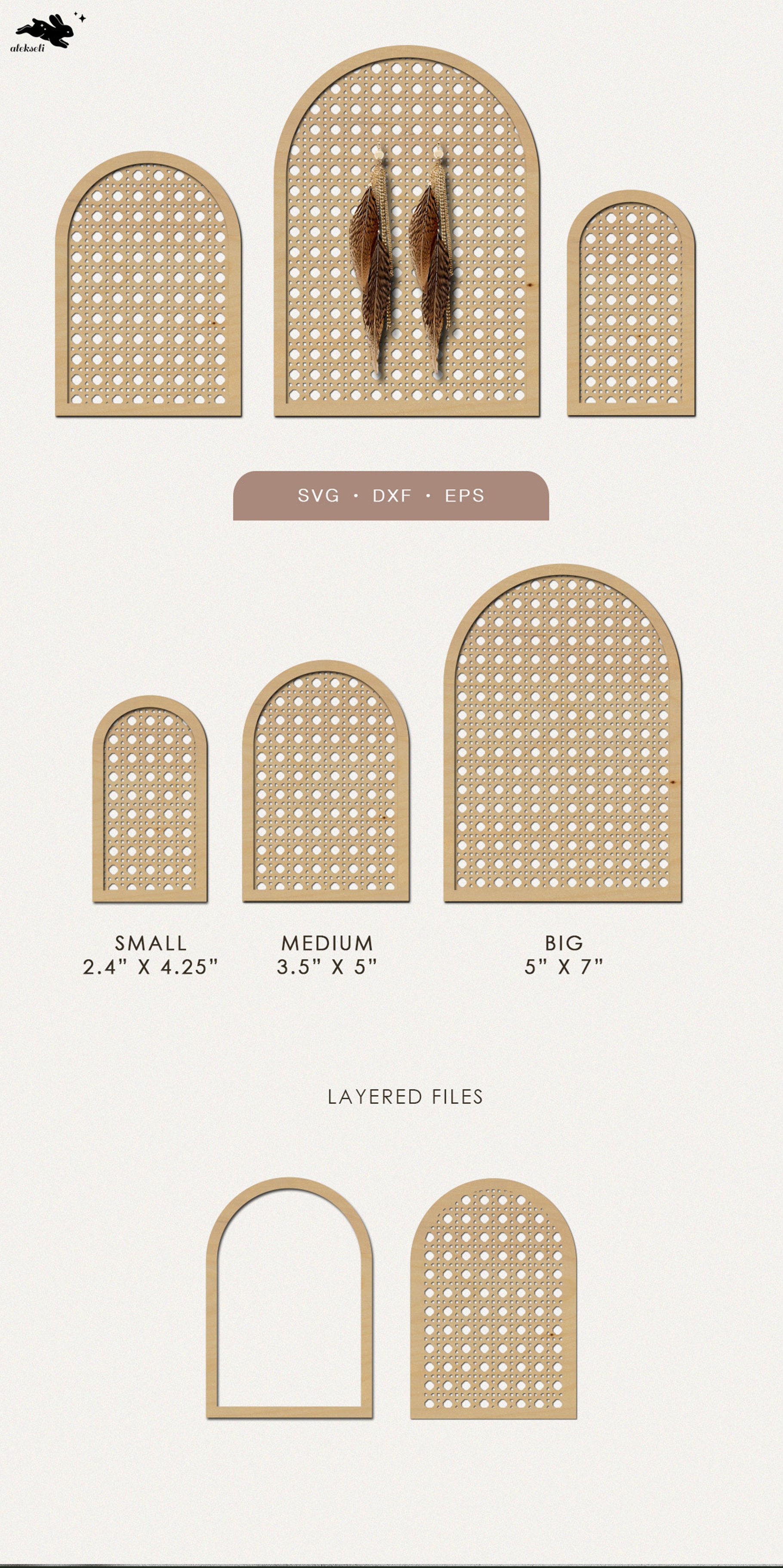 Rattan arches SVG Laser cut files